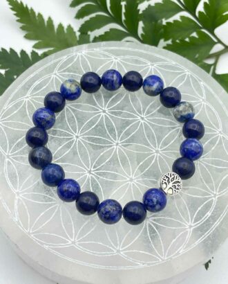 Bracelet en pierres naturelles lapis lazuli arbre de vie