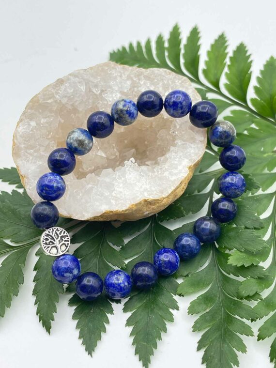 Bracelet en pierres naturelles lapis lazuli arbre de vie