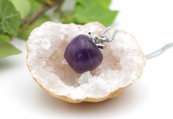 Collier pomme améthyste