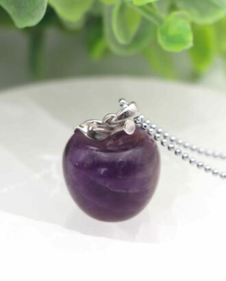 Collier pomme améthyste