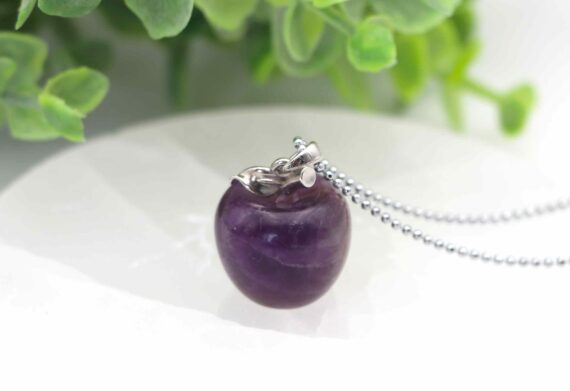 Collier pomme améthyste